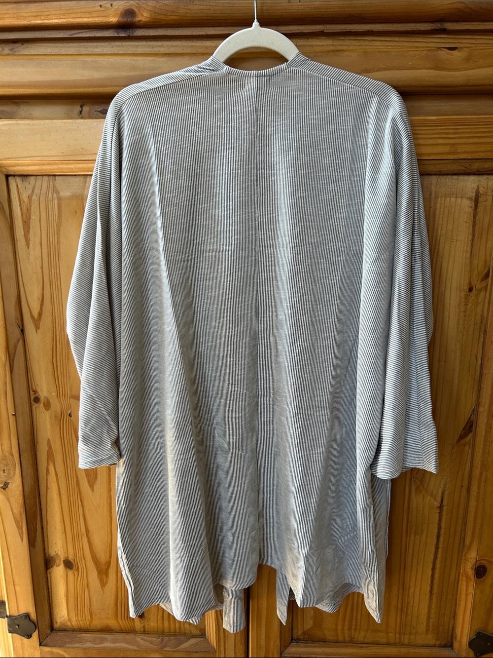 DONNI. Heather Gray Open Ribbed Cardigan with Pockets NWT - Picture 5 of 6